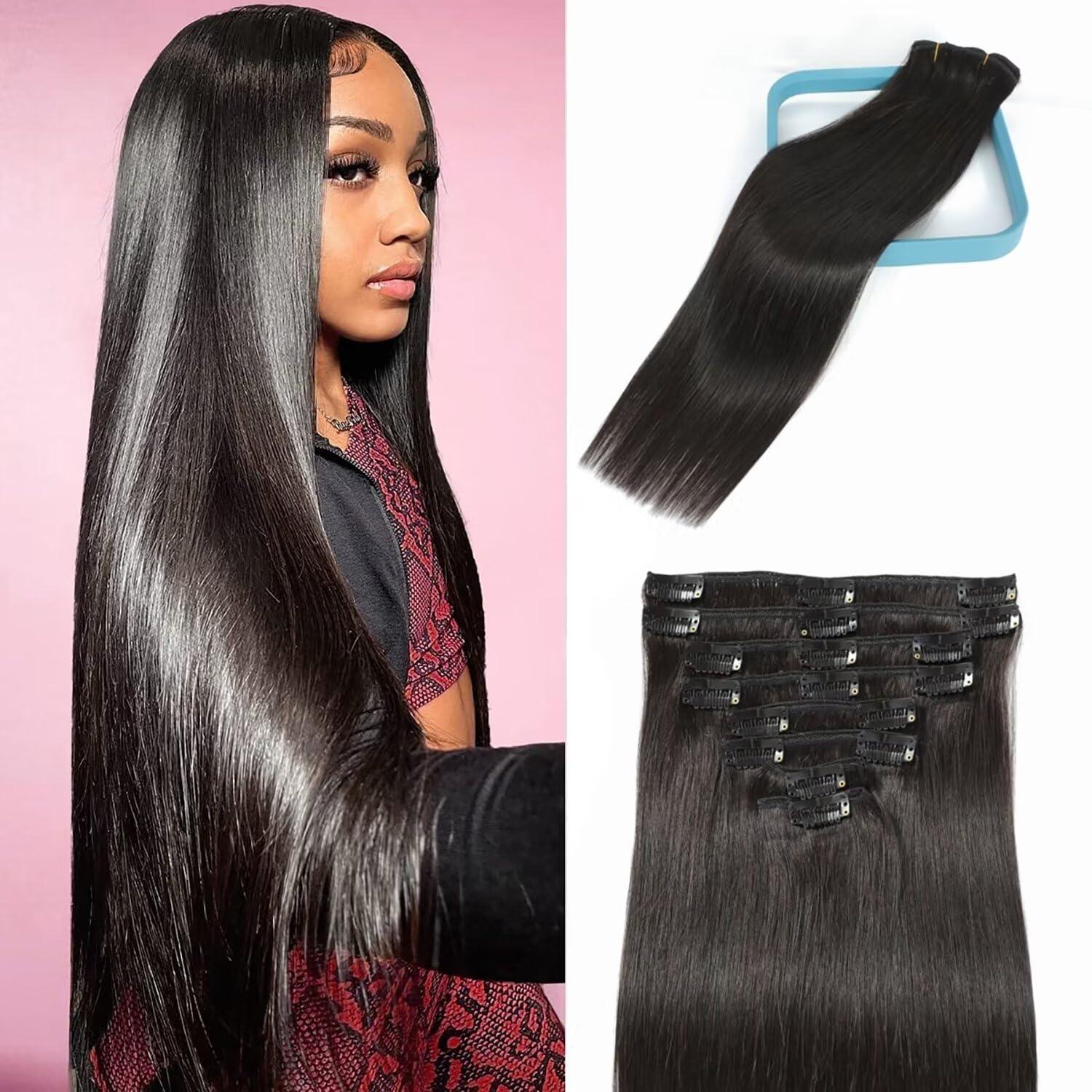 Human Hair Extensions Showdown: Tested 100G Weft, 18' Clip-in Style... (Style Like a Pro This Season)