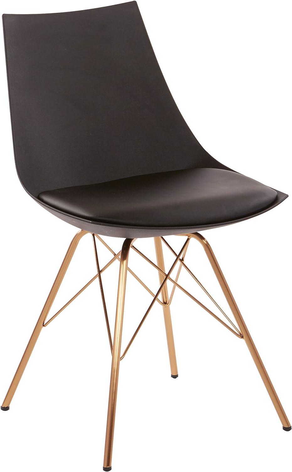 Versatile Mid-Century Bucket Chair: Tested Style Meets Comfort... Black Faux Leather Dining Gem