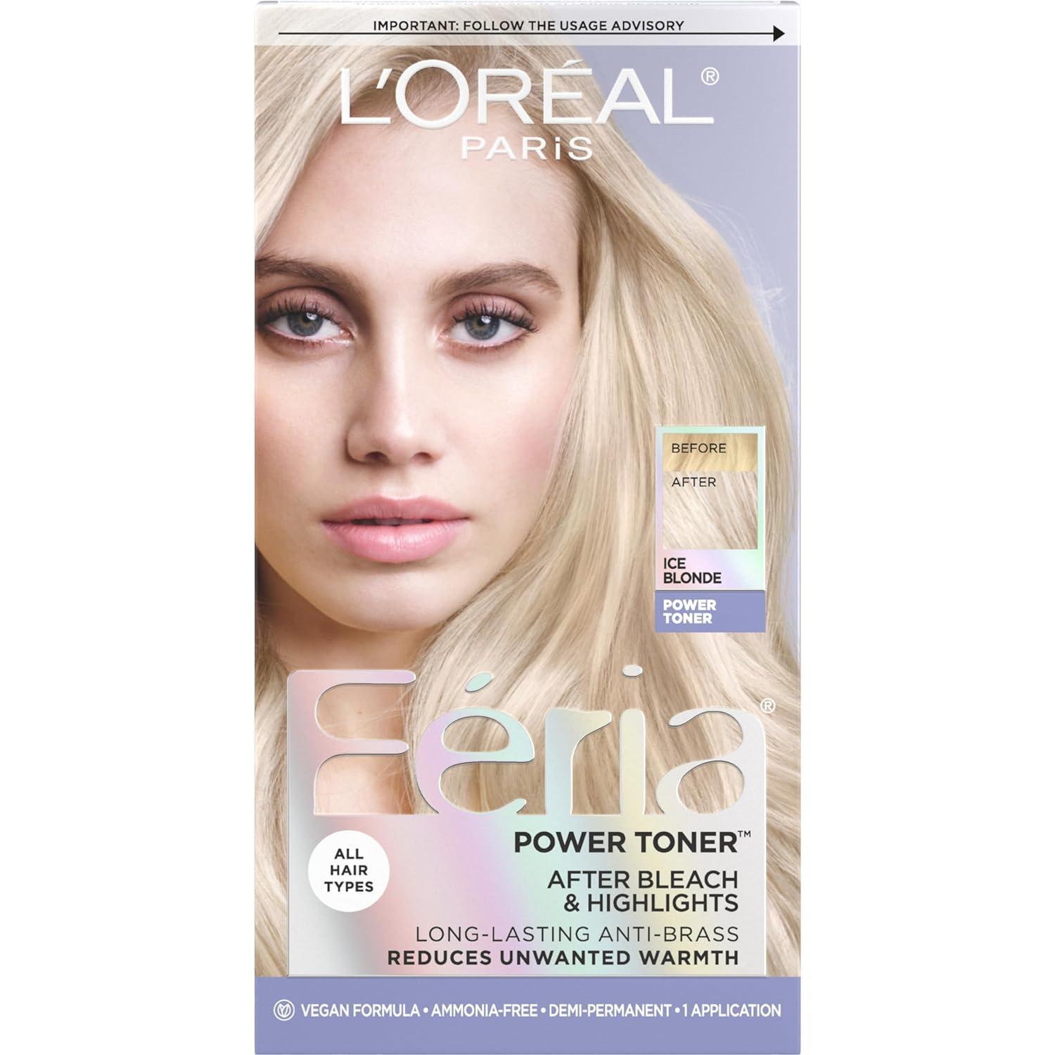 L'Oreal Feria Hair Color: Surprising Compared To Demi-Permanent... Ice Blonde Easy Apply!