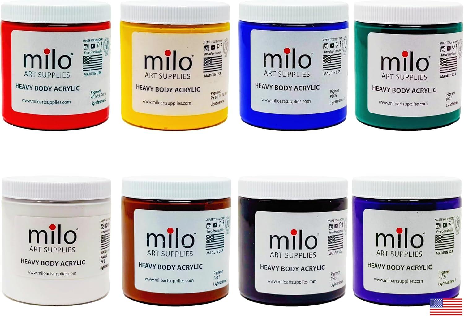 Comparing Milo 8-Color Non-Toxic Acrylic Set: Surprising USA Quality... See Texture Tests