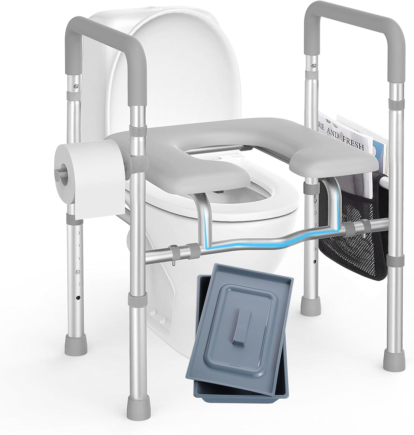 Handles+Adjustable Rise: Elderly Rest+Elevated Seat Comparison