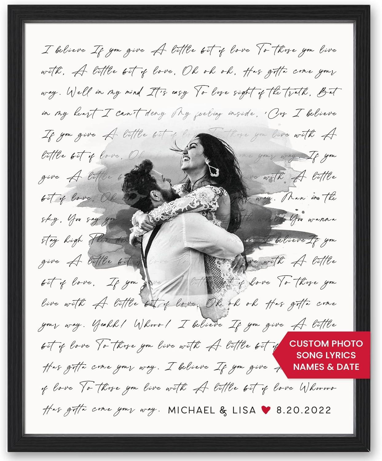 Surprising Wedding Gift Insight: Custom Lyrics Art Tested