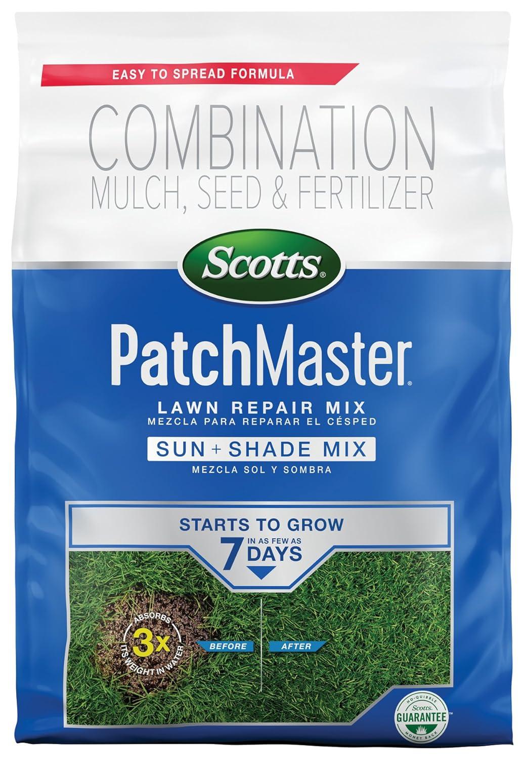 Versus Scotts PatchMaster: Patched Right Every Time… Sun/Shade Seed Mix Compared