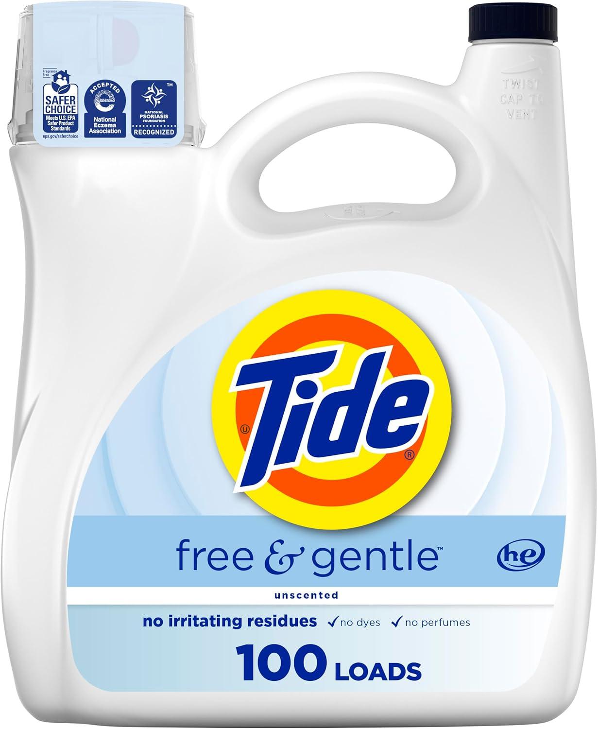 Tide Free vs. Gentle: Surprising Laundry Clean Power Compared...132oz Surprise!