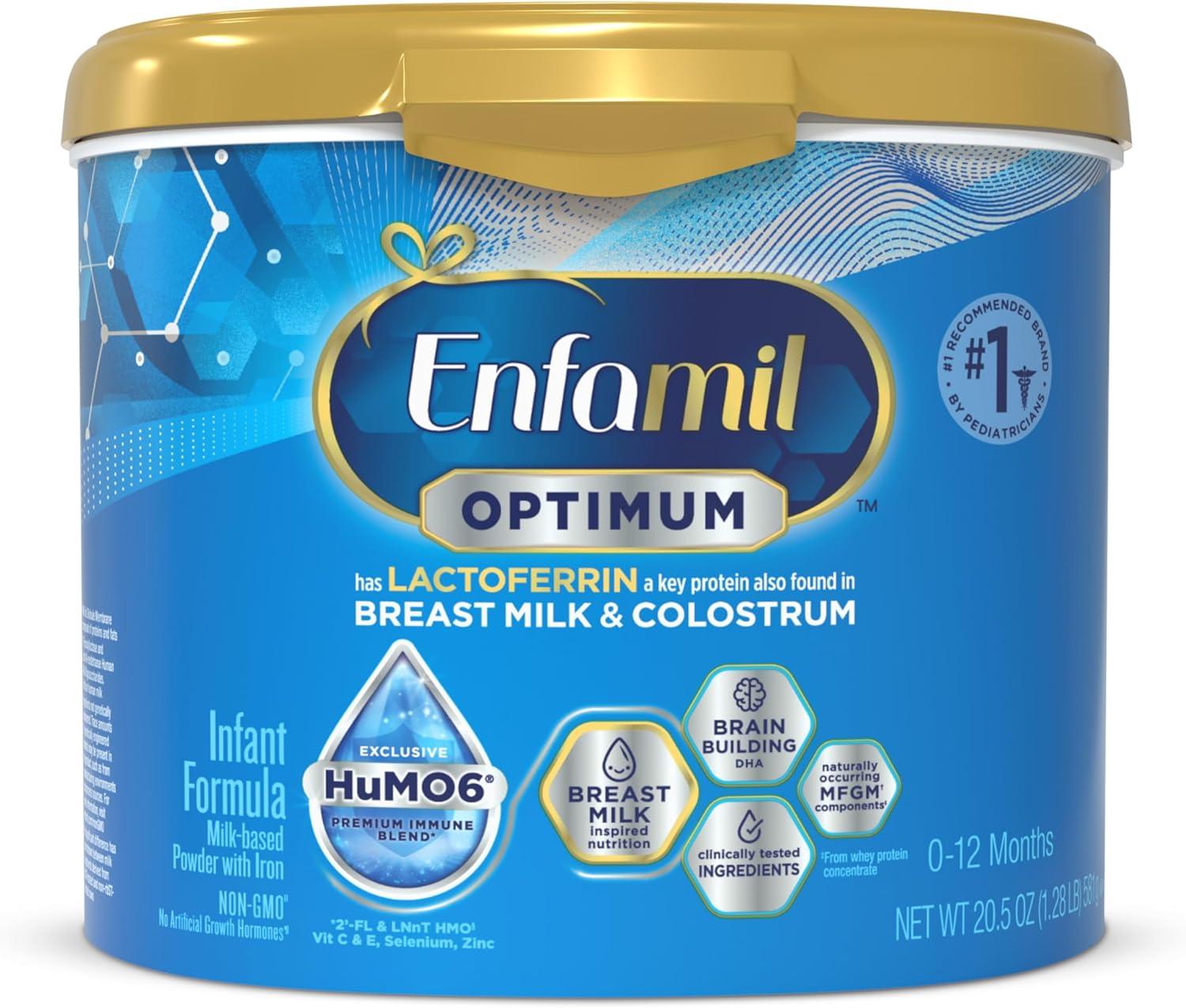 Enfamil vs. Breast Milk: Close Match, tested, with Lactoferrin