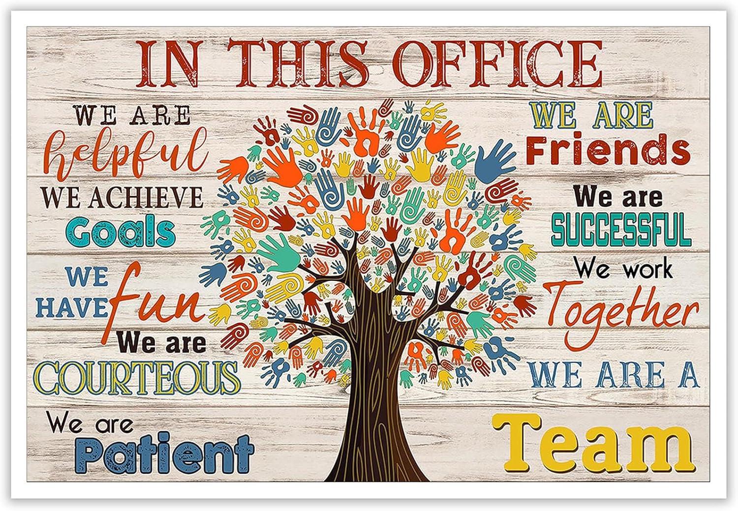 Team Tested Poster: Modern Office Art Wins Aid Decor Grip