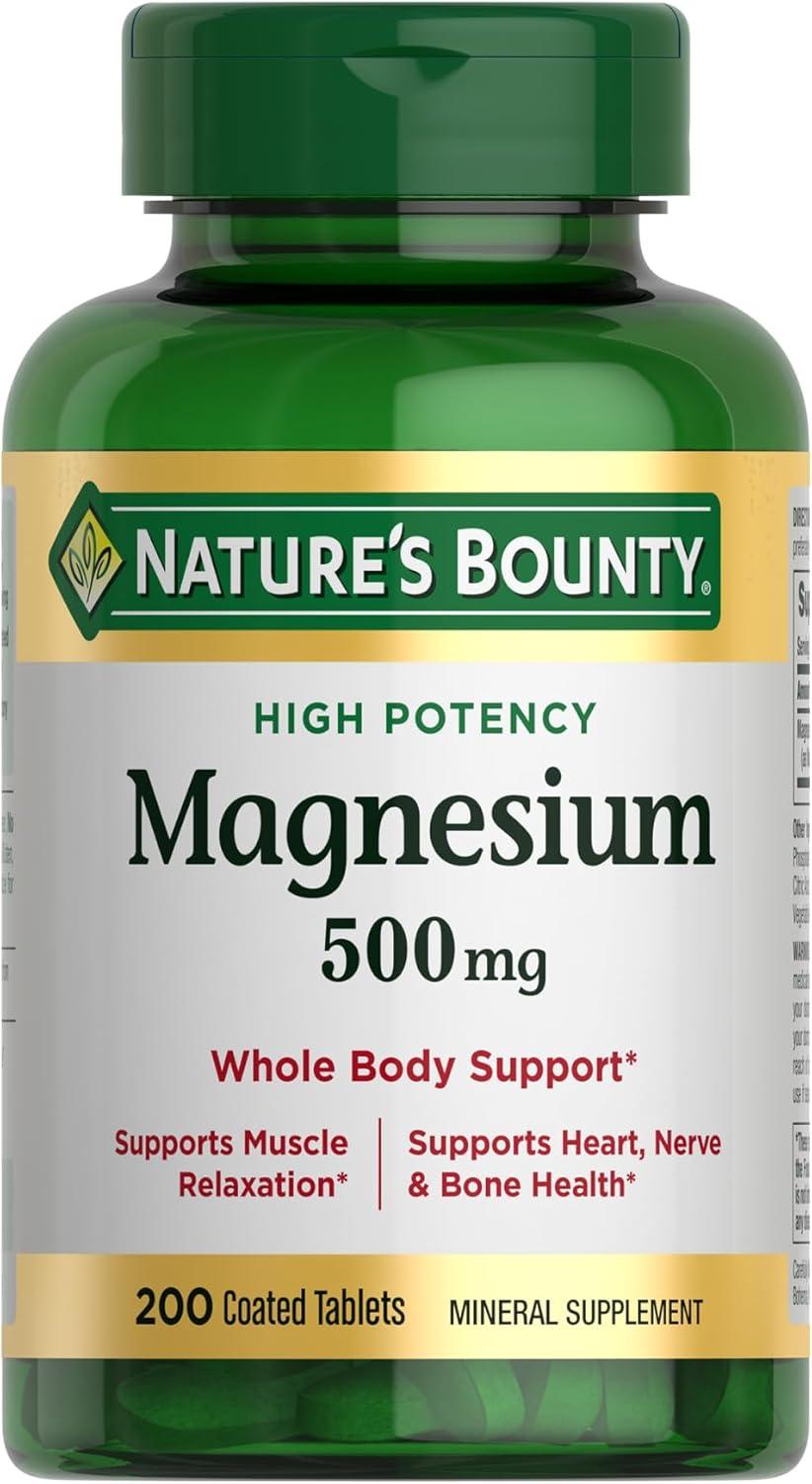 Compare Nature's Bounty Magnesium's Bone Support Versus Calcium: Surprising Muscle Care Insights...200CT Tests