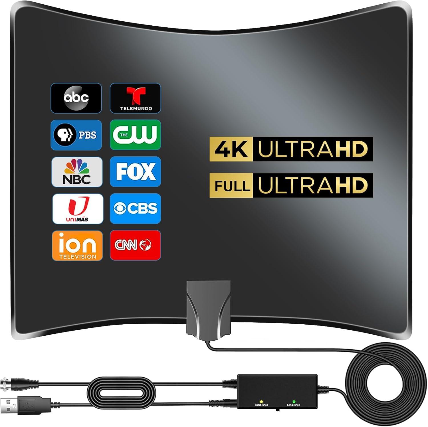 Compare 1700-Mile Long-Range Indoor HD Antenna... Smart TV 8K Signal Tested!