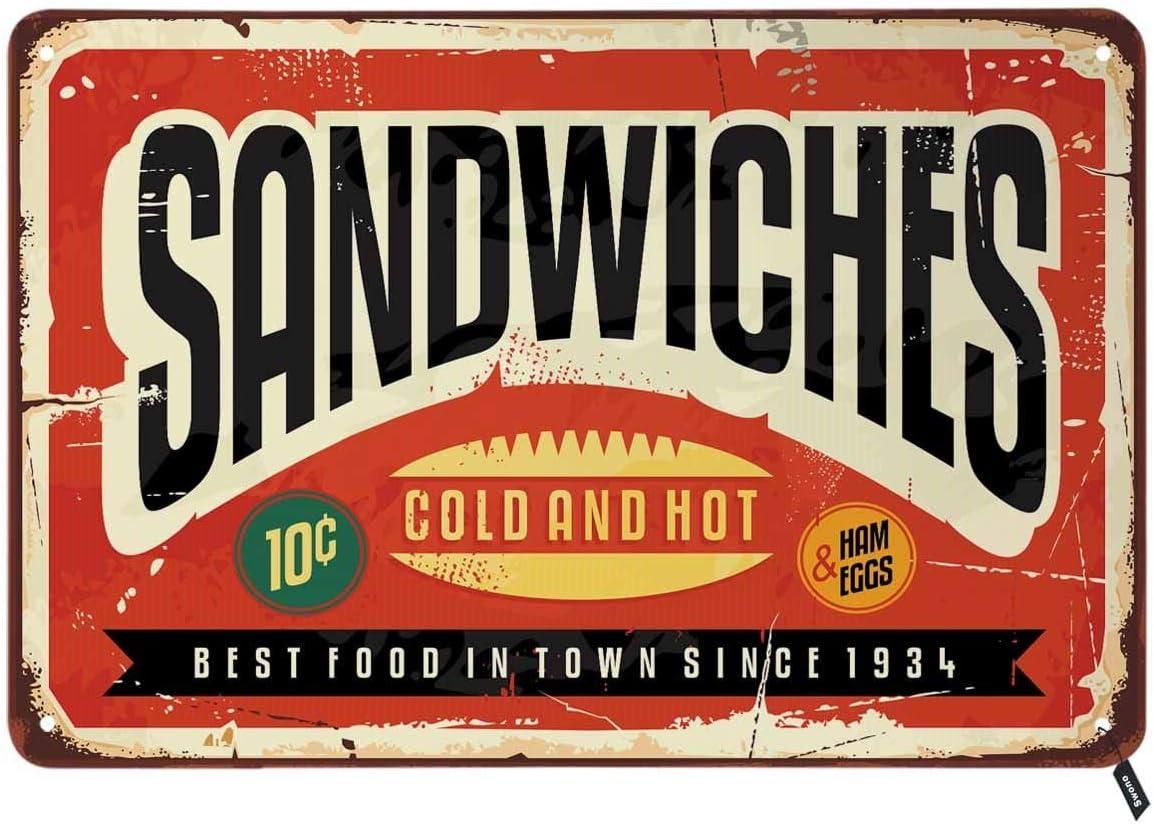 Swono Tin Signs: Tested Cold-Hot Foods, vintage metal... Best for bars, cafes, удивительный insight!