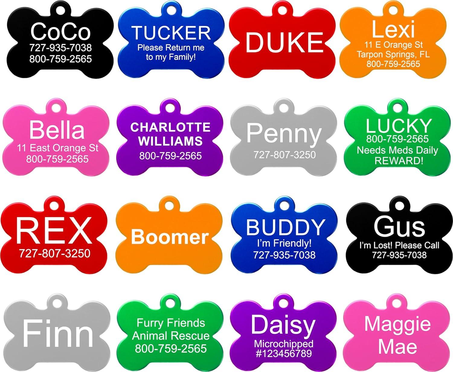 Providence Engraving: 8 Shapes, 4 Lines... Custom Dog/Cat Tags Compared!