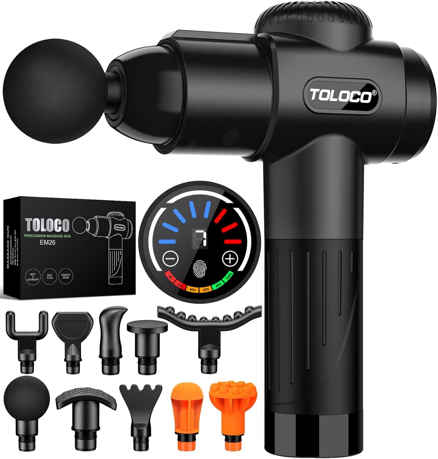 Best Athlete's Massage Gun: Deep Tissue, 10 Heads vs. Silent Power… (Black Model)