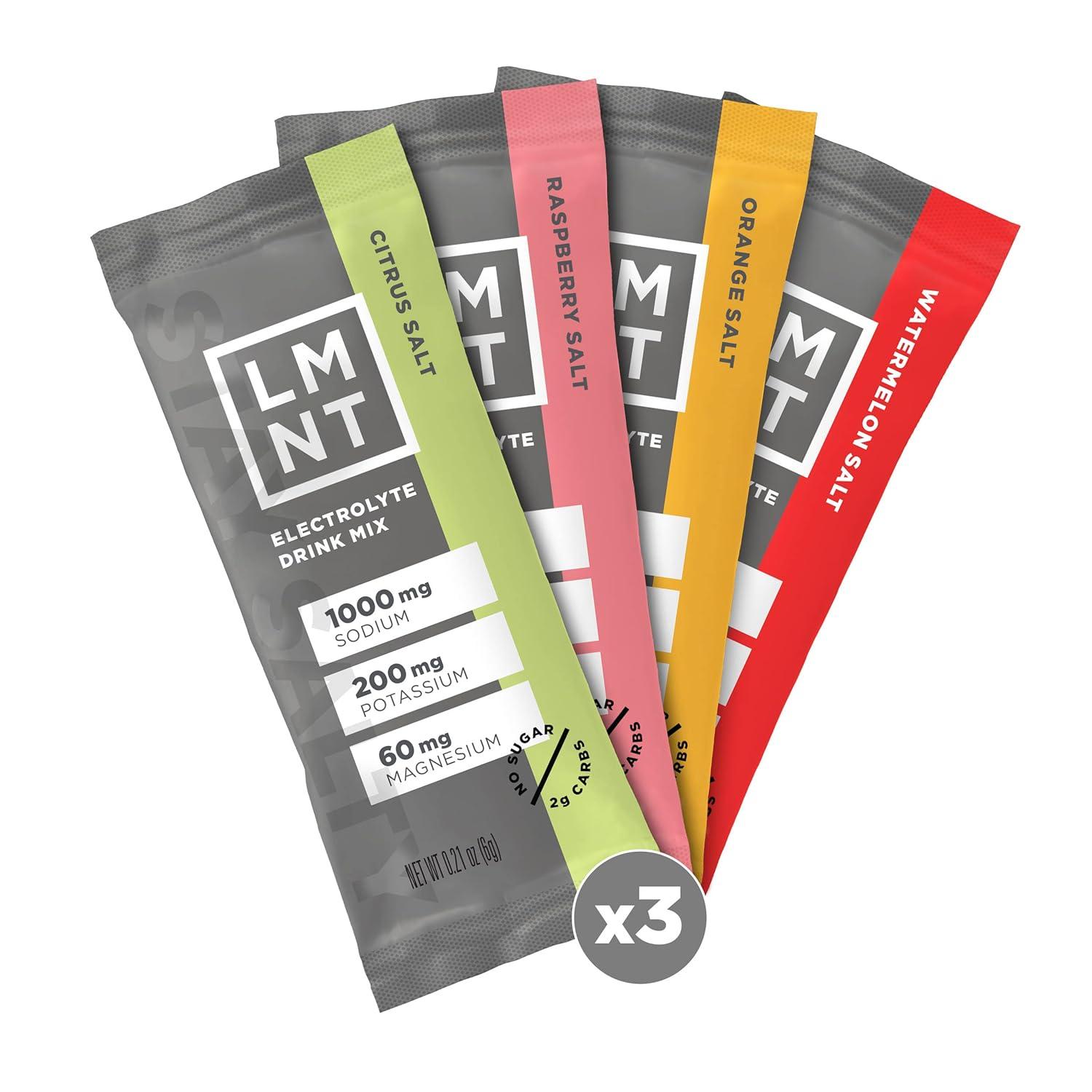 LMNT Zero Sugar Variety Mix Versus Surprising Electrolyte Benefits