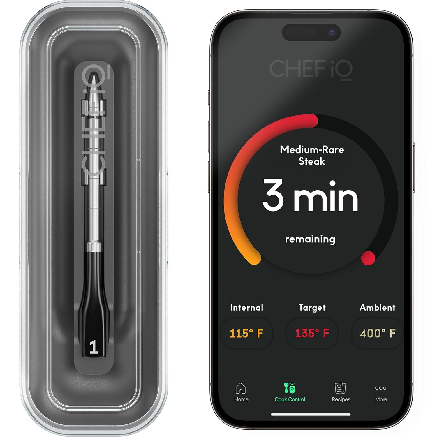 Chef iQ Therm:tested Smart Probe, Remote Monitoring, BBQ, Exact Reads... Perfect BBQ LocalDateTime