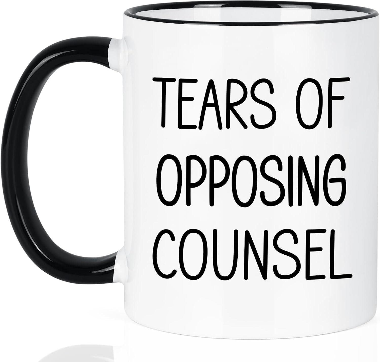 Funny Lawyer Mug Versus Tears Of Monotony: Tested attorney gifts... compare styles!