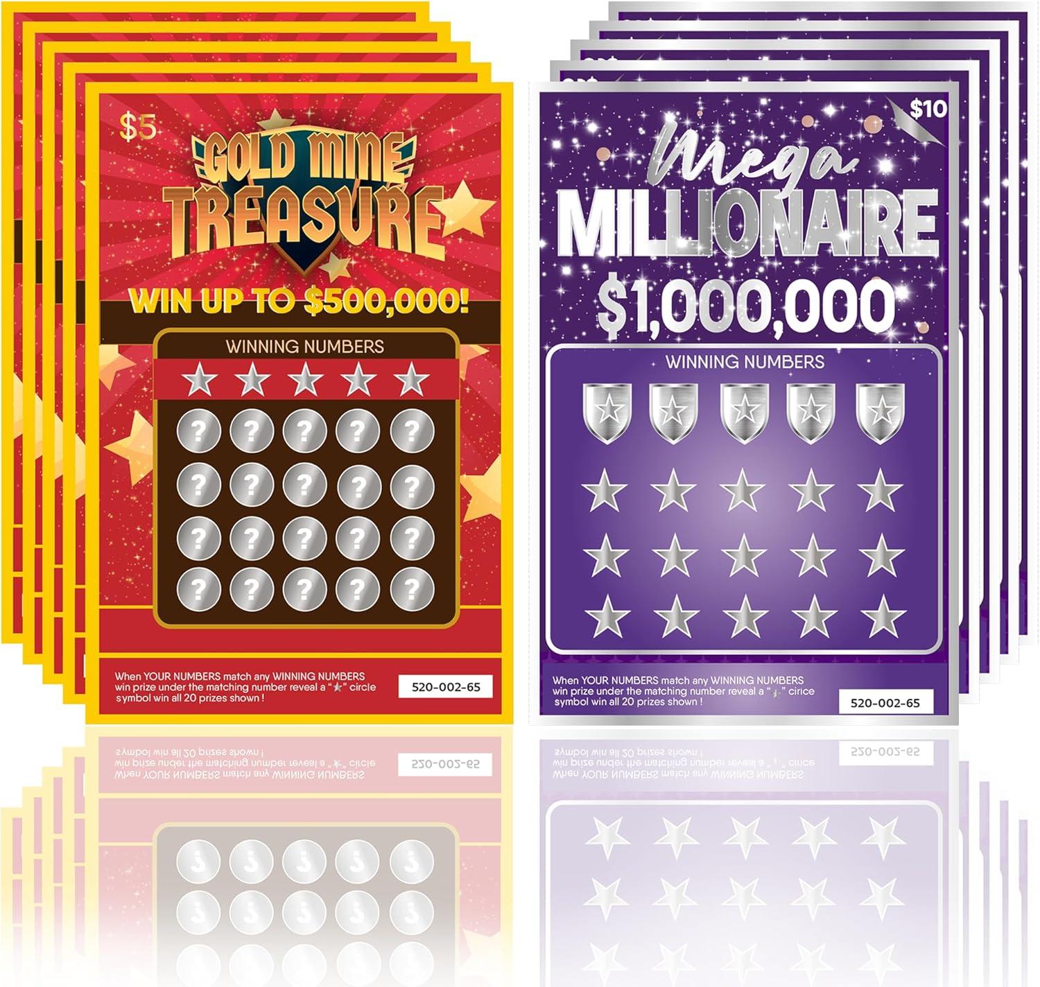 OnlyBP 10 Real-Look Lottery Tests Funny Prank Gift - April Win Prizes