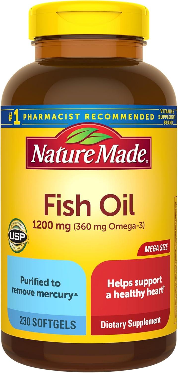 Nature Made Fish Oil Showdown: 1200 MgOmega 3 vs. 115-Day Supply for Heart Health