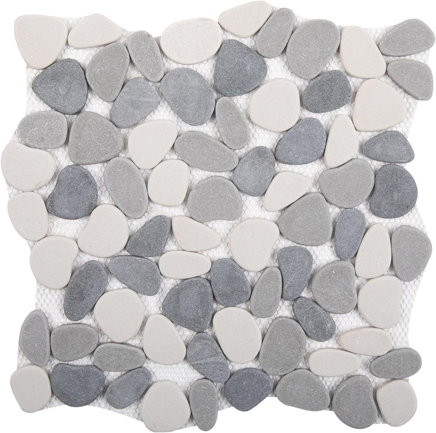 Grey Pebble Shower Floor Versus White Backsplash Tested For Shower Tile Use Case... Surprising Insights!