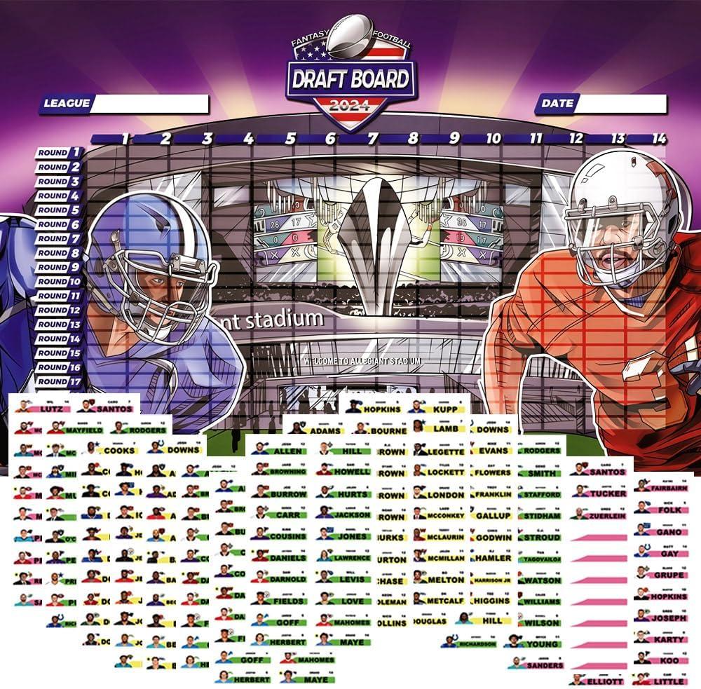 Surprising Insight: XL Fantasy Draft Board Kit's tested, 400+ Stickers!