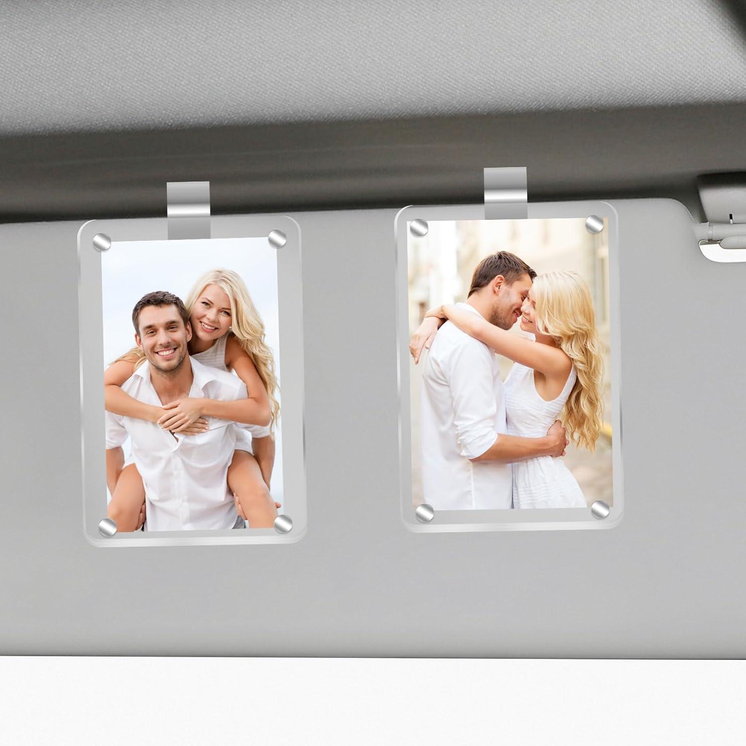 Acrylic Magnetic Holder Tested: Car Visor Personalized Clip Advantage...Perfect For Family Photos
