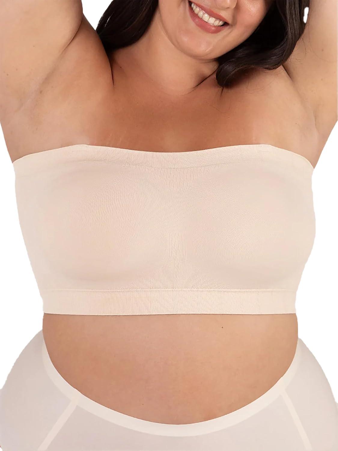 Shapemint Bandeau Bra Compared: Discreet Straps tested, Plus Size Finesse
