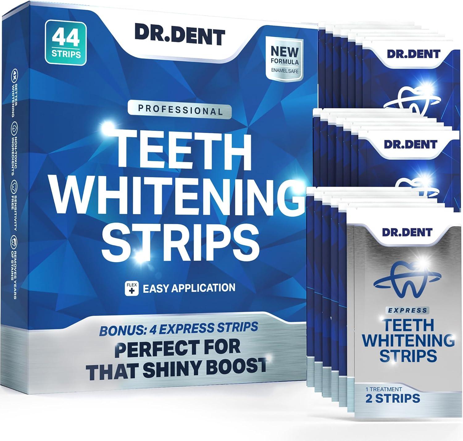 DRDENT Strips Showdown: Safe Whitening vs. Sensitive Relief, 44 Strips + Included Opener