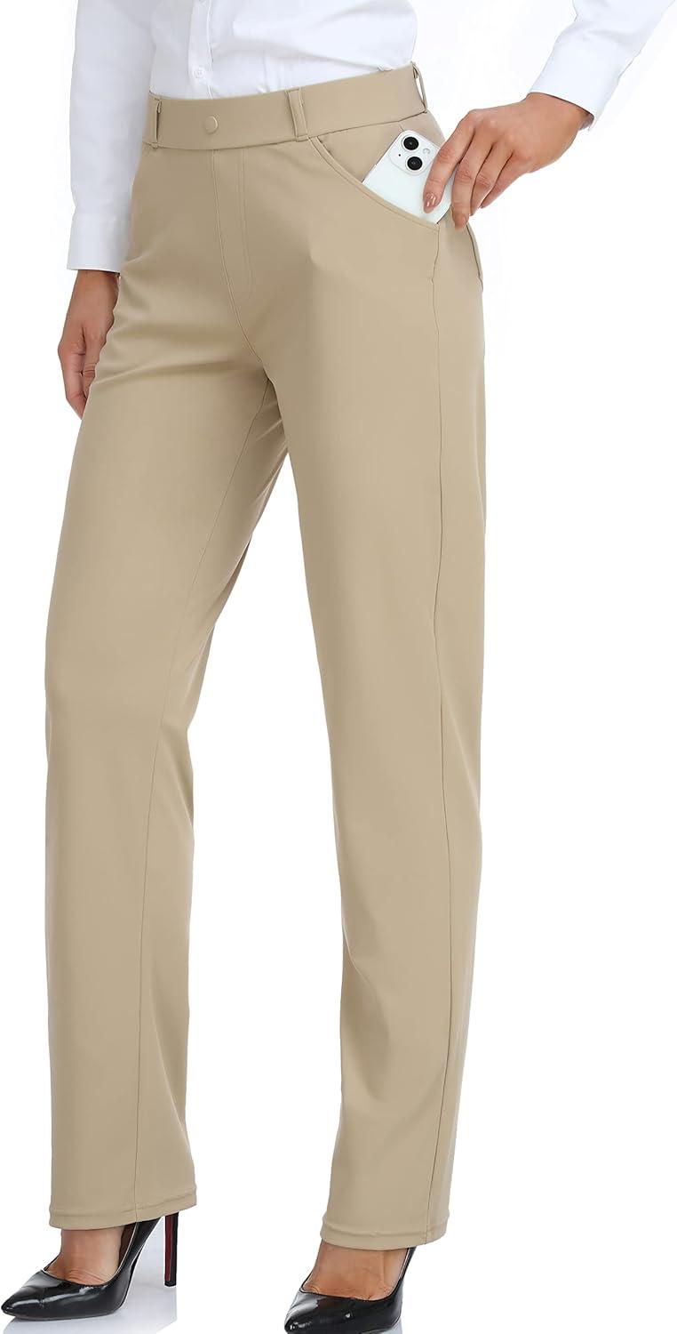 Oalka Pants: Yoga Work Straight Leg Pants… Tested In Office… Surprising Versatility!