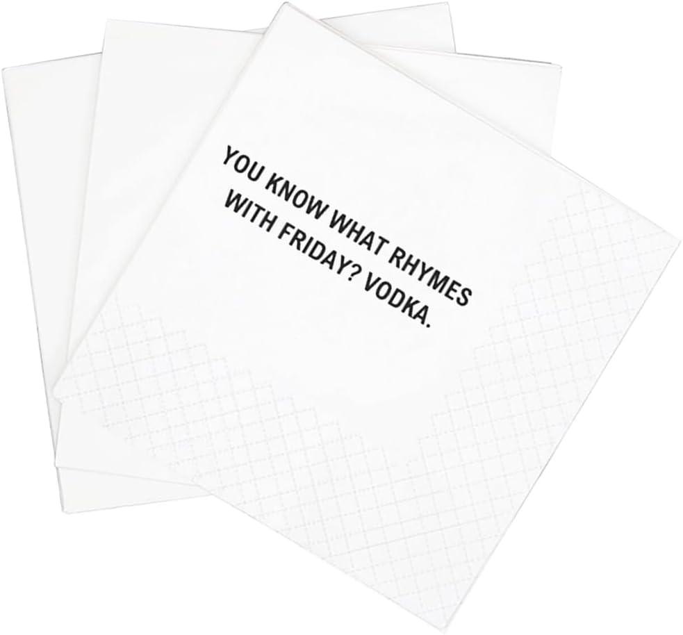 SharkBliss Quotable Napkins: Rhyme,tested comparing party drink flair!