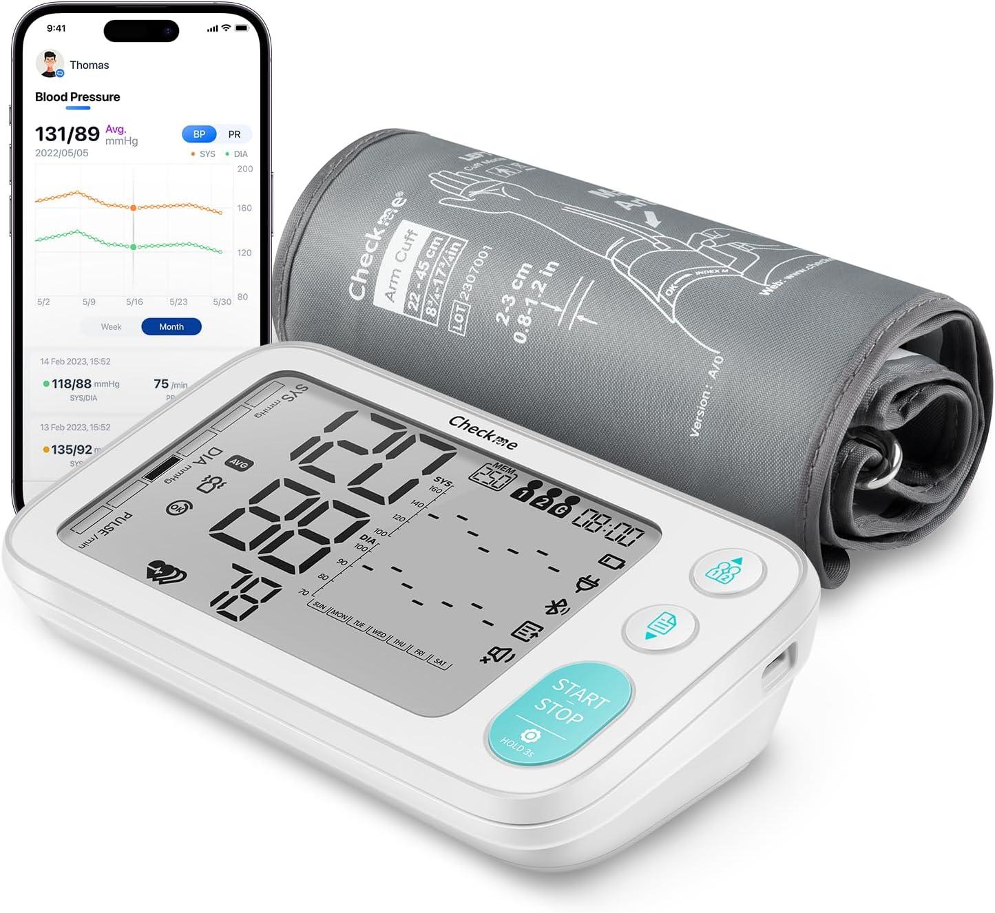 Bluetooth Tested, Dual Display Compared: Checkme BP Monitors Home Use Insight