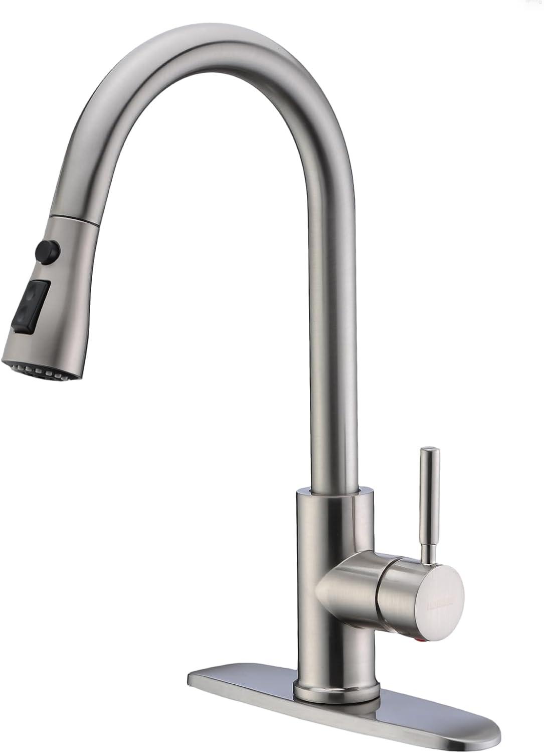 Single Handle Arc Nickel Faucet Versus Pull Down Sprayer… Tested For Kitchen Sink Use Case