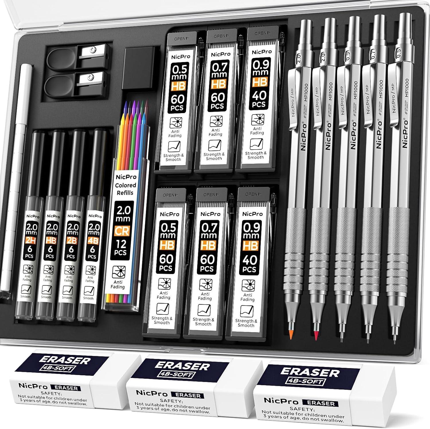 Compare Nicpro Pencils: 396 Leads Tested… Tack Sharp 0.5… Showdown for Artists